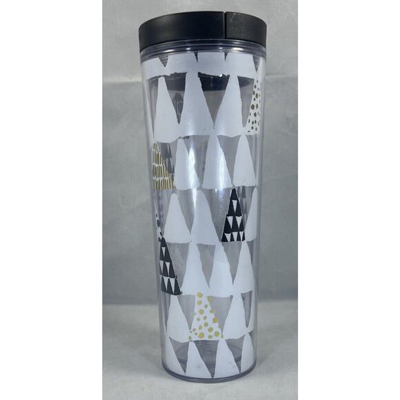 Starbucks 2013 16 oz Insulated Tumbler Christmas Holiday Trees Coffee Tea Cup - Picture 3 of 12